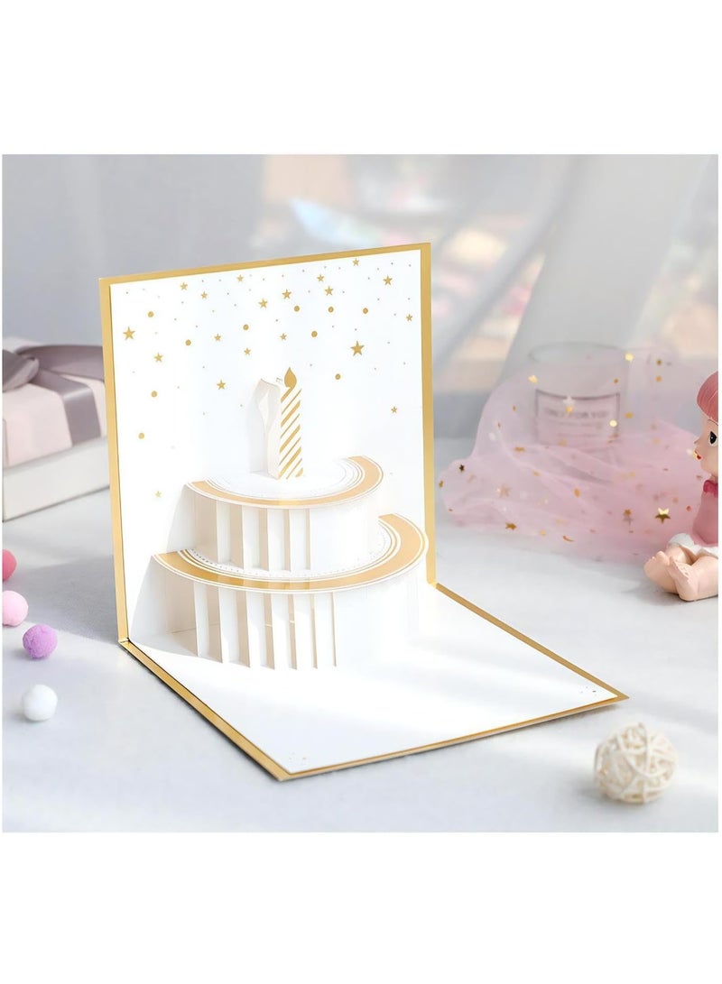 Fancy Elegant Design 3D Pop-Up Card, Greeting Card for Birthday, Sturdy and Solid Cardstock Gift Card Best for Birthday, Graduation, Anniversary - Image 5