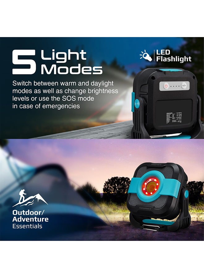 PROMATE 1200lm Super-Bright Camping Light With 9000mAh Power Bank - Image 5