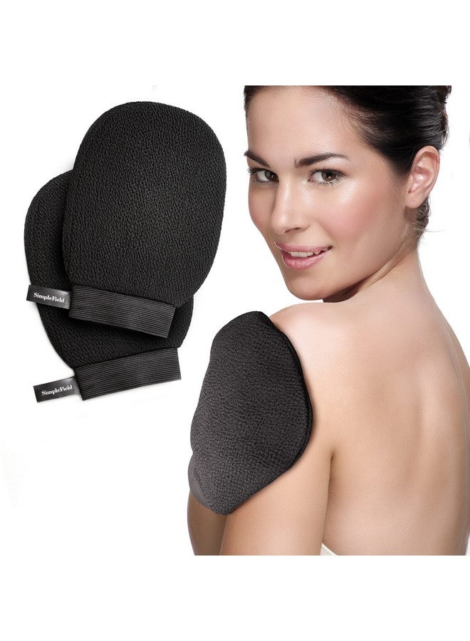 SimpleField SimpleField Korean Exfoliating Mitt for Remove Dead Skin. 2 Pack 100% Viscose Kessa Deep Exfoliating Gloves for Body Scrub, Keratosis Pilaris and Self Tanning. Easily Smooth Skin Surface.  - Image 1
