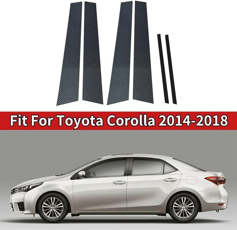 DEMULAX Carbon Fiber Style Window Door Trims for Toyota Corolla - Image 5