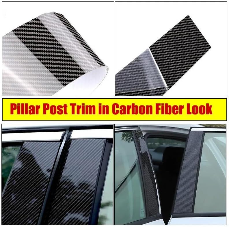 DEMULAX Carbon Fiber Style Window Door Trims for Toyota Corolla - Image 4