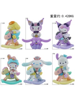 Y&D Kawaii Sanrio Figure My Melody kuromi Figure Birthday Party Supplies, Cinnamon Cupcake Toppers, Cute Mini Figure Toys Birthday Party Favor For Kids Fans Collection Bouquet Desk Decor  - Image 1