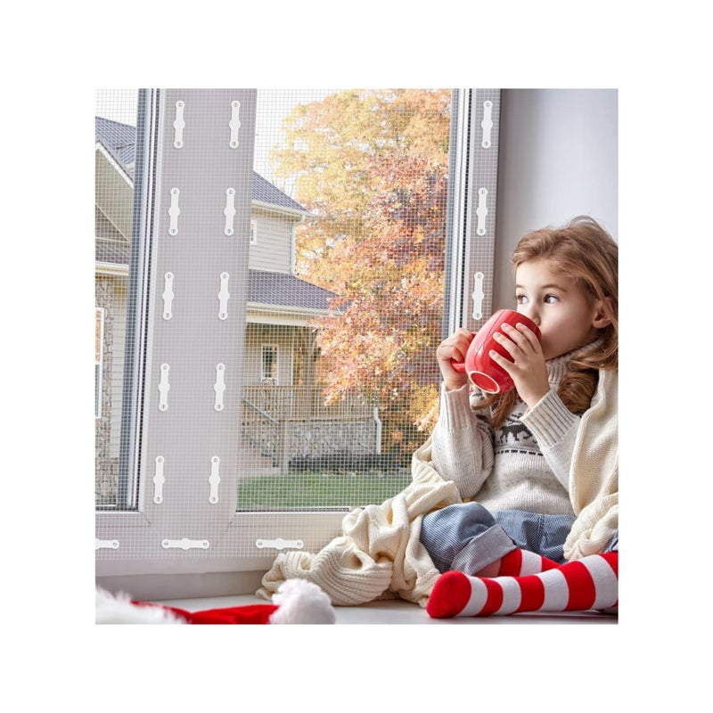 SOLARAE شريط مغناطيسي للشاشة 24 قطعة، شريط مغناطيسي لشاشة الطيران للنوافذ، شرائط مغناطيسية ذاتية اللصق لشبكات النوافذ، ستائر شبكية، ستائر أبواب، تمنع الحشرات/الذباب من الدخول - Image 3