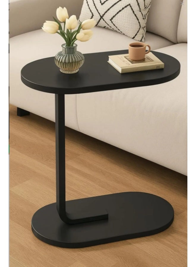 Nordic Style Simple Coffee Table and Sofa Side End Table,Black, MDF Material,