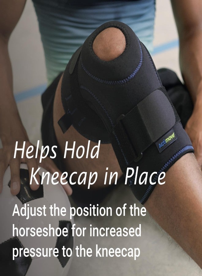 Actimove Sports Edition Knee Stabilizer Adjustable Horseshoe and Stays with COOLMAX AIR Technology - Pain Management for Runner's Knee, Patellar Instability - Left/Right Wear - Black, X-Large - Image 4