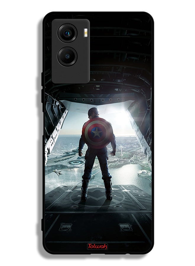 Tolwak Vivo Y55s 5G (2021) Protective Case Cover Portrait Display Captain America - Image 2