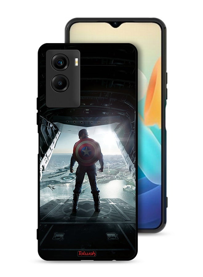 Tolwak Vivo Y55s 5G (2021) Protective Case Cover Portrait Display Captain America - Image 1