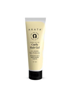 ARATA Curl Gel For Frizzy, Wavy, Curly Hair | Natural Long-Lasting Hold & Definition | Tames Frizz | Aloe Vera, Abyssinian Seed Oil, Argan Oil & Soy Protein | No Sulphate,Paraben,Silicone | 50Ml X 1  - Image 1