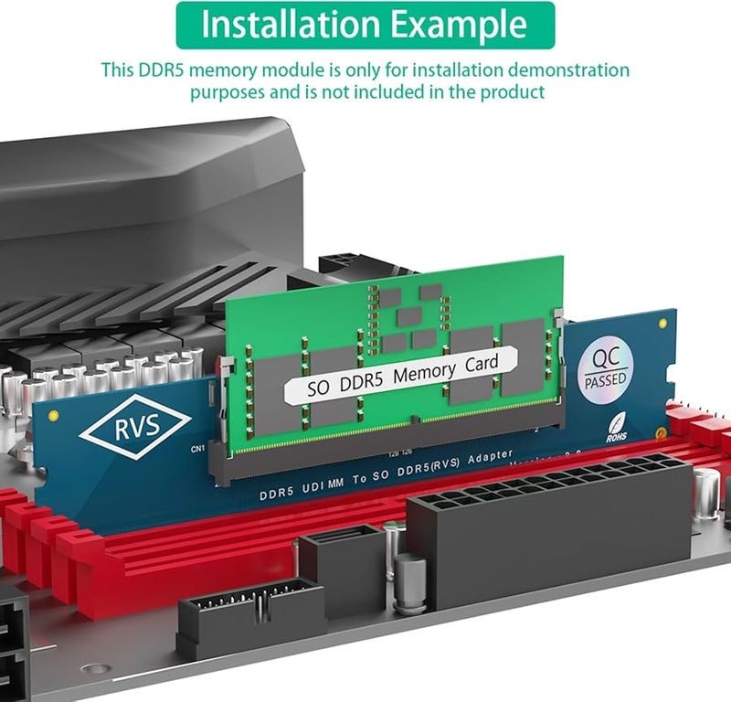 DDR5 SO DIMM to Desktop DIMM Memory Adapter Card Converter Tester - Image 3
