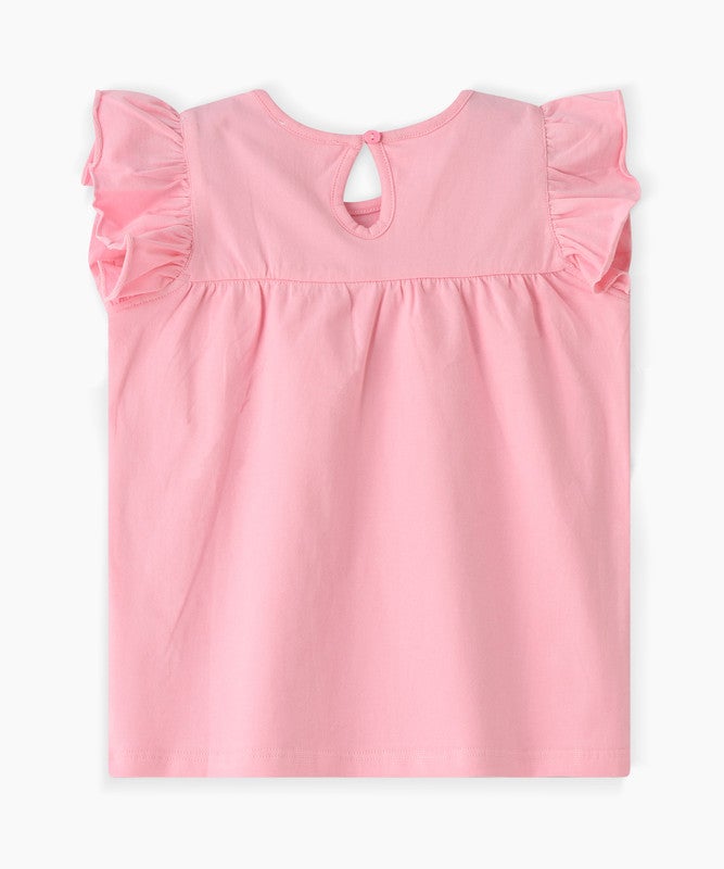 Jelliene PINK PETAL RUFFLE CHARM TOP - Image 2
