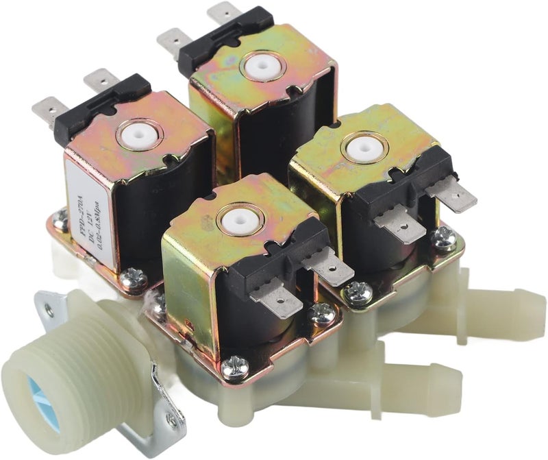 Focket Electric Solenoid Valve, Normally Closed Water Drain Valve, Plastic Electromagnetic with 1 Inlet 4 Outlet for Water Drain Systems - Image 5