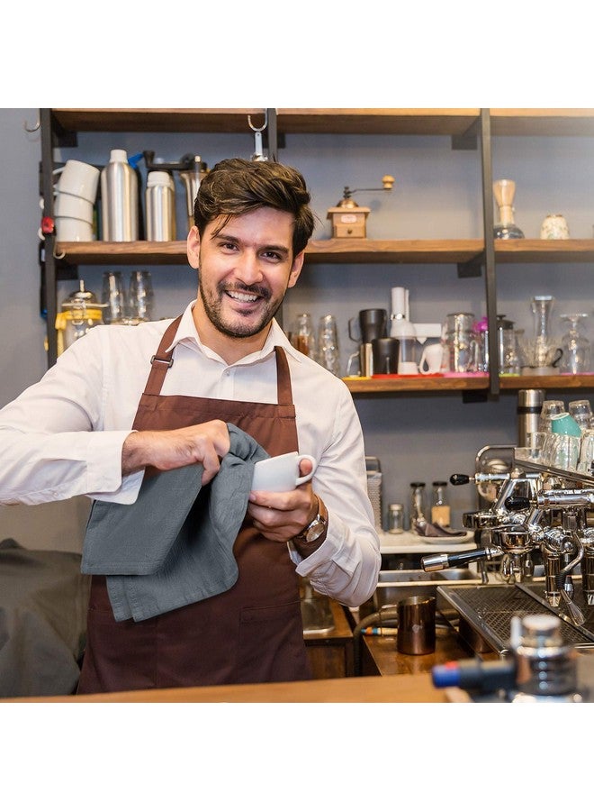 Utopia Kitchen منشفة مطبخ يوتوبيا رمادية فاتحة من القماش [12 قطعة - 28 × 28 بوصة] 100% قطن مناشف شاي للتنظيف والتجفيف - قماش مطبخ عالي الامتصاص - Image 4