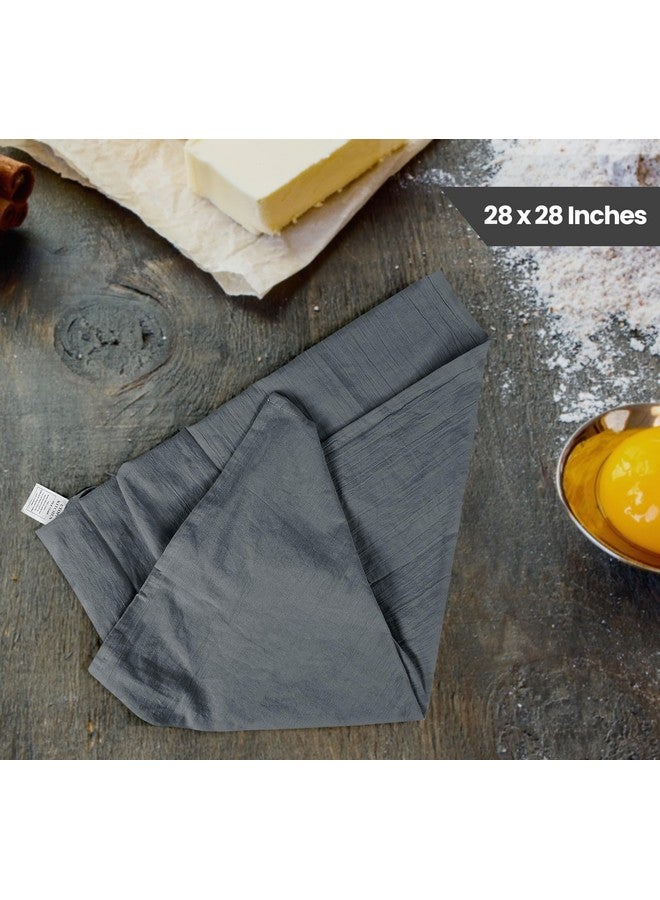 Utopia Kitchen منشفة مطبخ يوتوبيا رمادية فاتحة من القماش [12 قطعة - 28 × 28 بوصة] 100% قطن مناشف شاي للتنظيف والتجفيف - قماش مطبخ عالي الامتصاص - Image 5