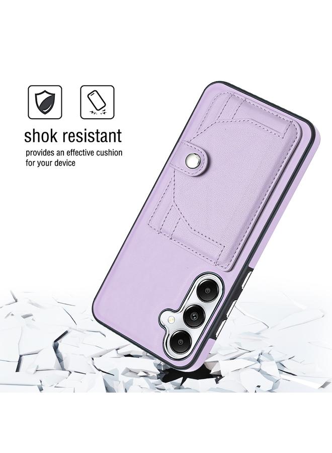 S-TOP Case For Samsung Galaxy S24+ 5G Shockproof Leather Phone Case with Card Holder - Image 3