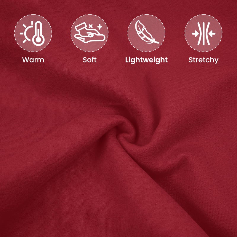ROZKITCH Dog Sweaters Soft Fleece Pullover Sweatshirt Pajamas, Turtleneck Warm Pet Cold Weather Jacket Stretchy Vest Jumpsuit Apparel Outfit Clothes for Small Medium Large Dogs Walking Sleep Red XL - Image 4
