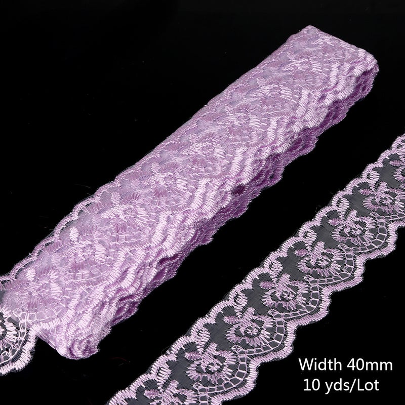 Factory wholesale color embroidery lace decoration clothing accessories accessories diy hand woven material accessories Royal Blue - Image 5