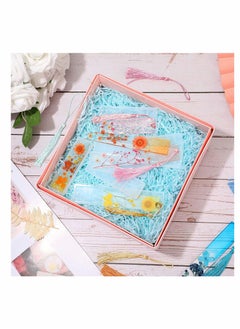 KASTWAVE Bookmark Resin Mold Bookmark, 12 Pcs Silicone Mold Rectangle Resin Large/Medium Mould with 8 PCS Colorful Tassels for Jewelry DIY Craft Transparent Mold  - Image 3