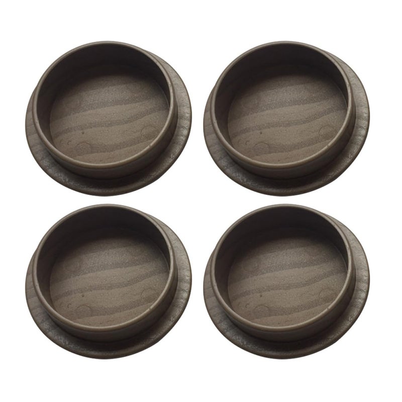 Wood Grain Felt Pads Furniture Leg Caps 60mm Inner Diameter 4pcs Set Floor Protectors - Image 2