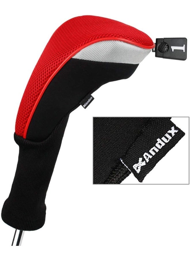 Andux 5pcs/Set Golf 460cc Driver Wood Head Covers with Long Neck and Interchangeable No. Tags - Image 5