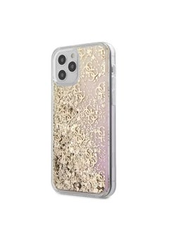 جس غطاء خلفي لهاتف iPhone 12 / 12 Pro مقاس 6.1 بوصة بنمط 4G لامع سائل وخلفية متدرجة / مقاوم للصدمات / سهولة الوصول إلى جميع المنافذ / مقاوم للخدش / حماية من السقوط / علامة تجارية مميزة - ذهبي  - Image 1