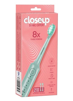 Closeup Sonic Expert Green Rechargeable Toothbrush 2 Pcs  - Image 1