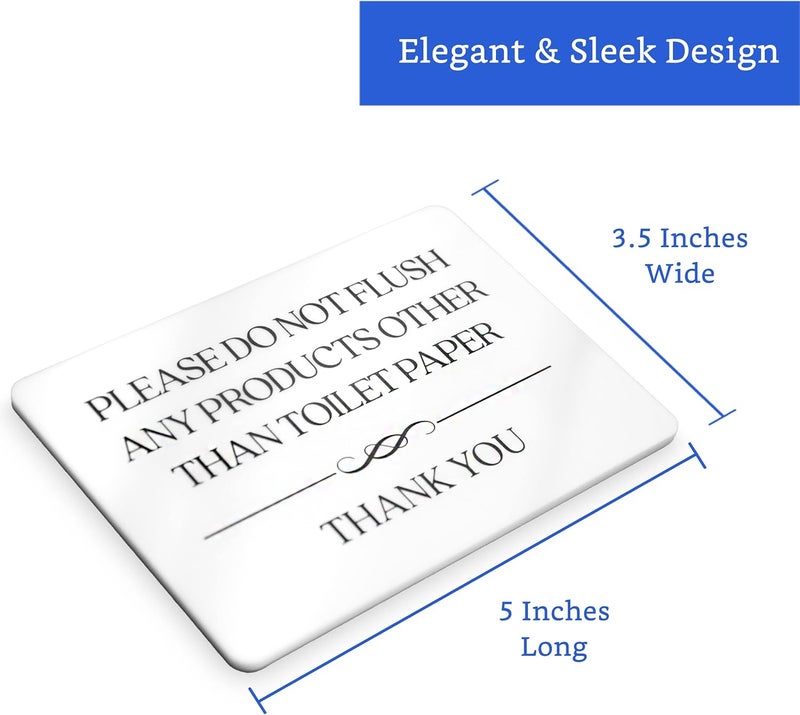 GLOBE ROCKET Do Not Flush Toilet Sign 2-Pack - Image 2