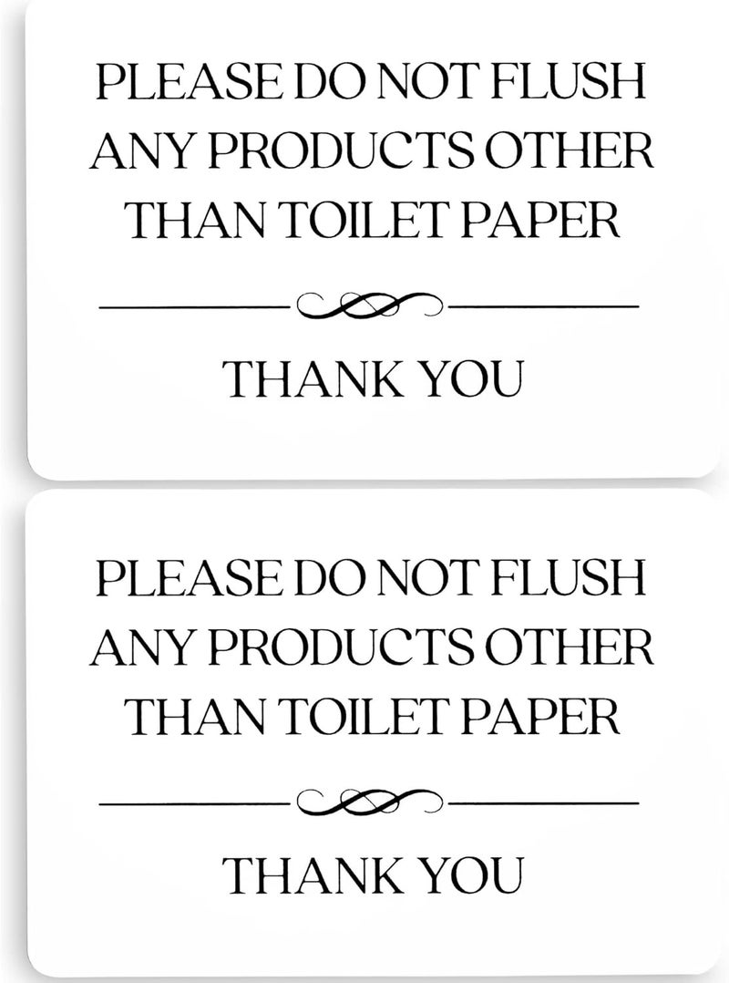 GLOBE ROCKET Do Not Flush Toilet Sign 2-Pack - Image 1