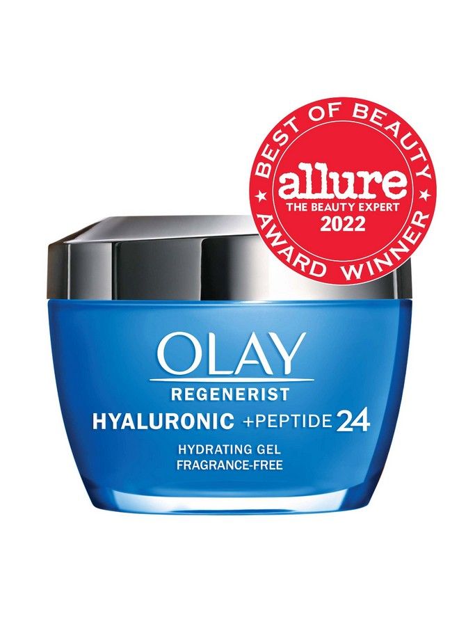 Olay Regenerist Hyaluronic Acid + Peptide 24 Gel Face Moisturizer For All Day Skin Hydration Fragrancefree 1.7 Oz With Niacinamide Includes Olay Whip Travel Size For Dry Skin - Image 3