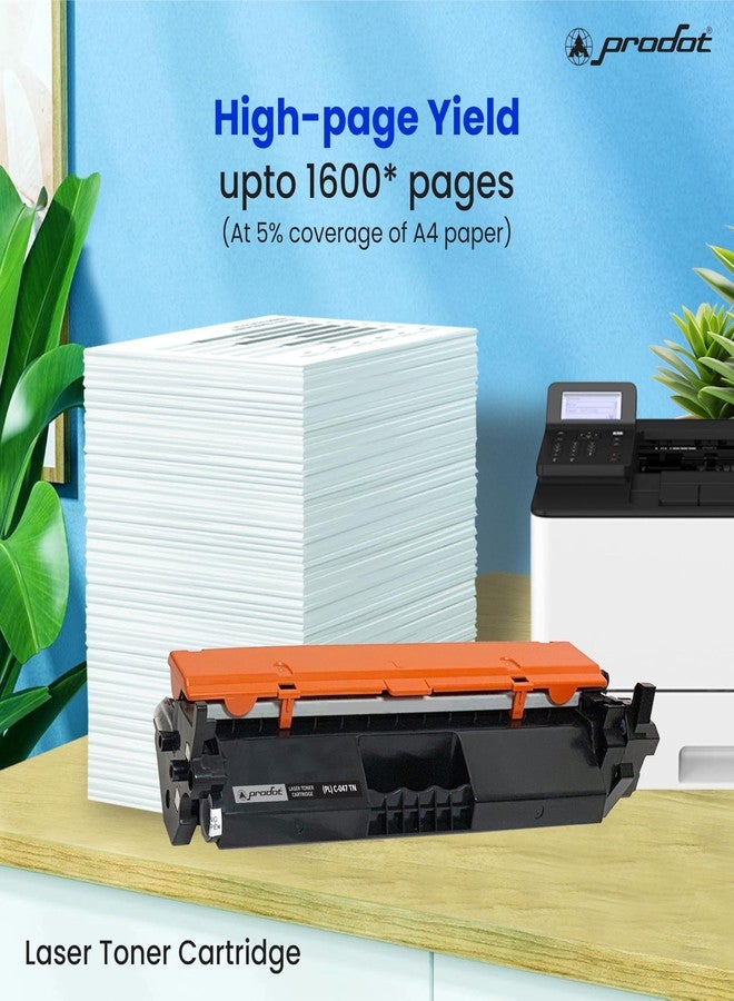 خرطوشة حبر ProDot 047 بديلة لخرطوشة Canon CRG 047، وخرطوشة HP CF217A. متوافقة مع طابعات Canon LBP113w/LBP110 Series/i-SENSYS LBP113w/MF113w وHP M102/MFP M130. إنتاجية 2600 صفحة. ضمان لمدة عام واحد (قطعة واحدة). - Image 4