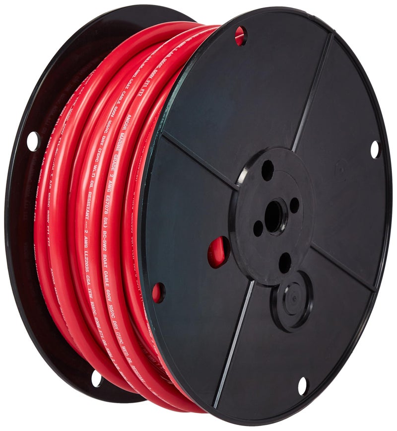 كابل بطارية نحاسي معلب أنكور 114505 2 AWG 32mm2 أحمر 50 قدم