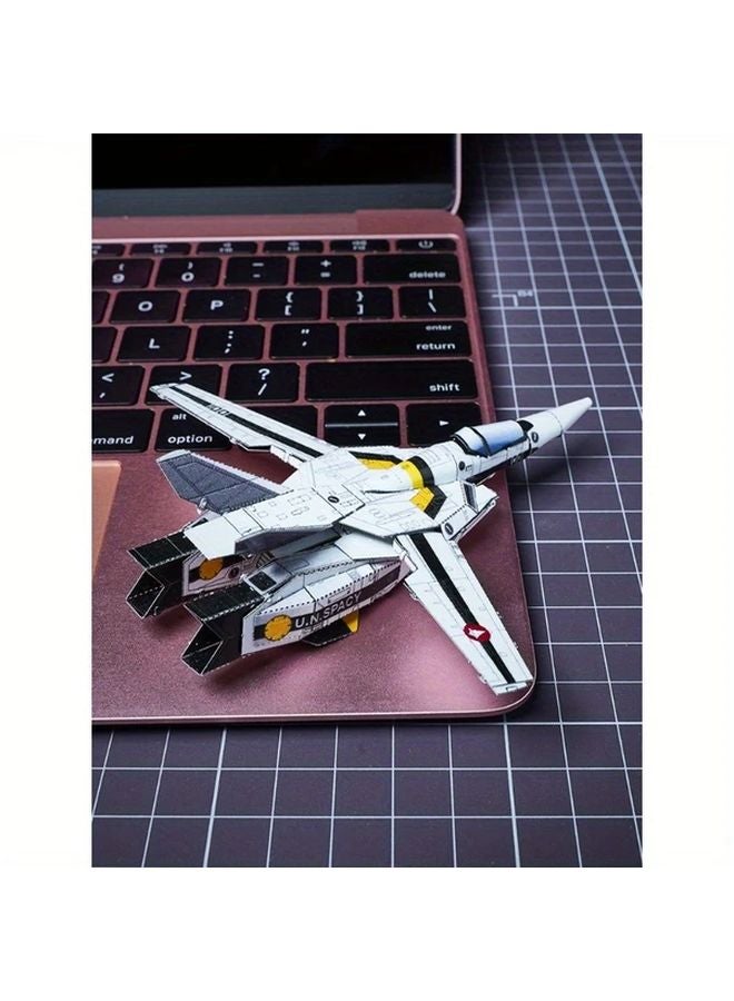 نموذج اللغز المعدني ثلاثي الأبعاد القابل للتحول ذاتيًا بمتغير لوني - طائرة مقاتلة VF-1S حصن الفضاء مجموعة التركيب - Image 1