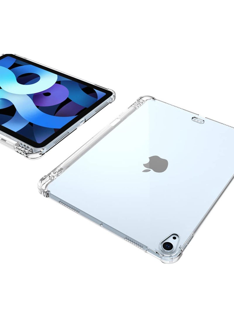 Rock Pow Case for iPad Air 11-Inch M2 (2024), iPad Air 5/4 (2022/2020 5th/4th Generation 10.9-Inch) with Pencil Holder Clear Case TPU Soft Anti –Fall Anti -Collision - Image 5