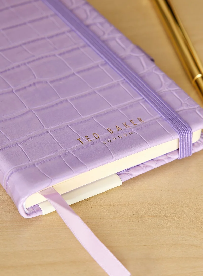 Ted Baker Purple Notebook And Gold Pen Set