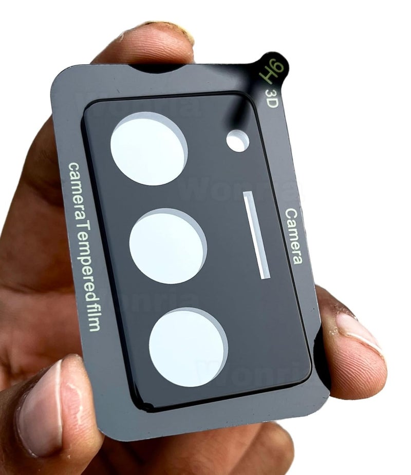 WonRia ® Pack 1- Back Camera Lens Protector for Realme Narzo 80X 5G Camera Glass Protector Guard [3D Premium] - Black - Image 3