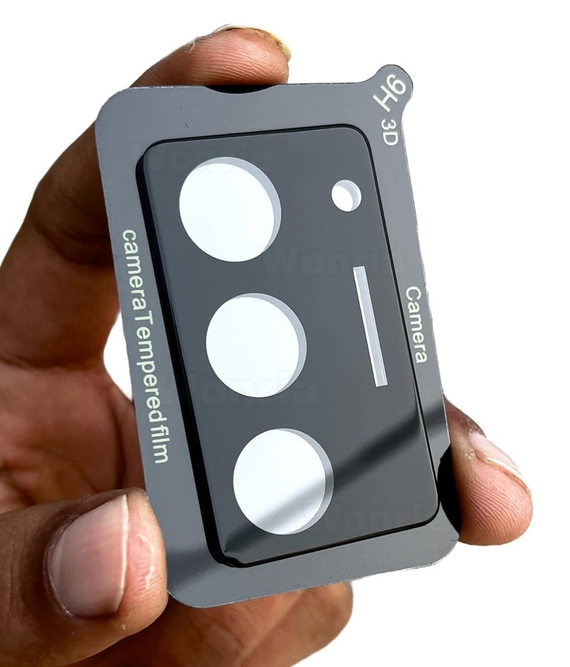 WonRia ® Pack 1- Back Camera Lens Protector for Realme Narzo 80X 5G Camera Glass Protector Guard [3D Premium] - Black - Image 2