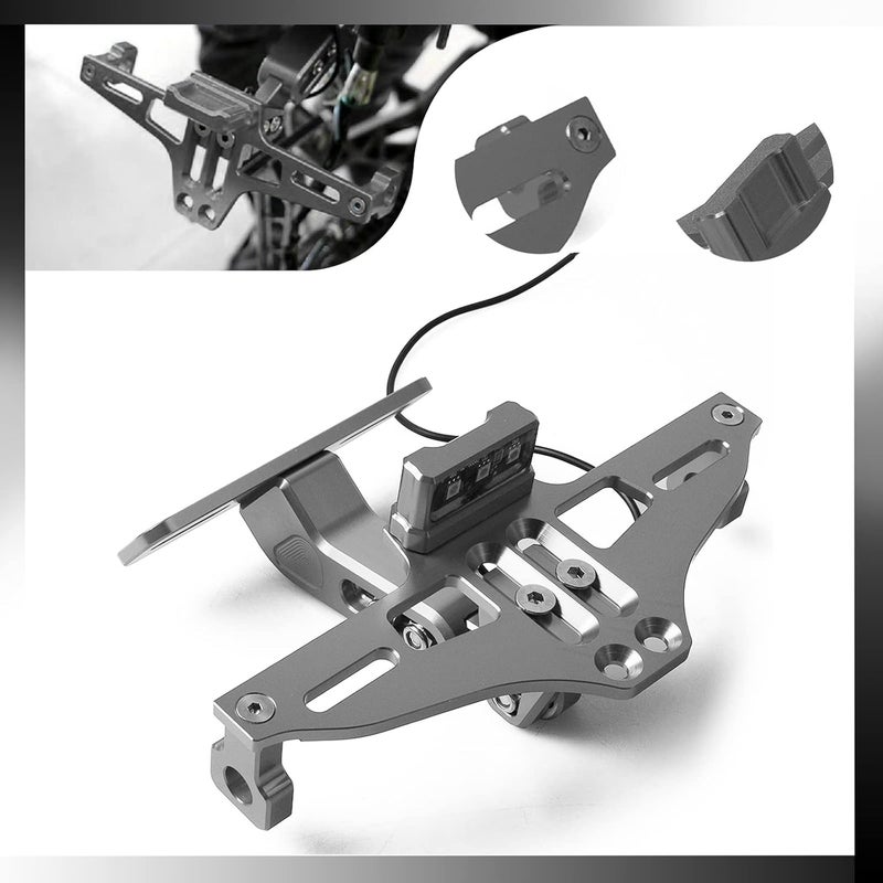 OXLLONE Universal Motorcycle License Plate Bracket Holder - Image 1