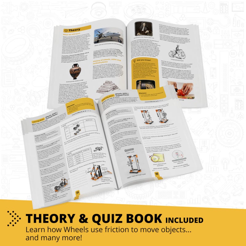 Engino STEM Toys, Mechanics: Wheels, Axles & Inclined Planes, Building Toys for Kids 9+, Fun Educational Set, Gifts for Boys & Girls, Kids Engineering Kit (14 Model Options) - Image 3