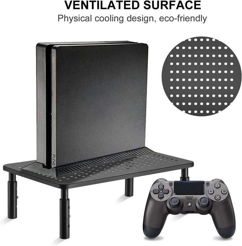 suptek Computer Monitor Stand Riser,Monitor Riser for Laptop, Printer, Notebook and All Flat Screen TV Display with Vented Platform,3 Height Adjustable Laptop Riser,1 Pack,Black(MST003) - Image 4