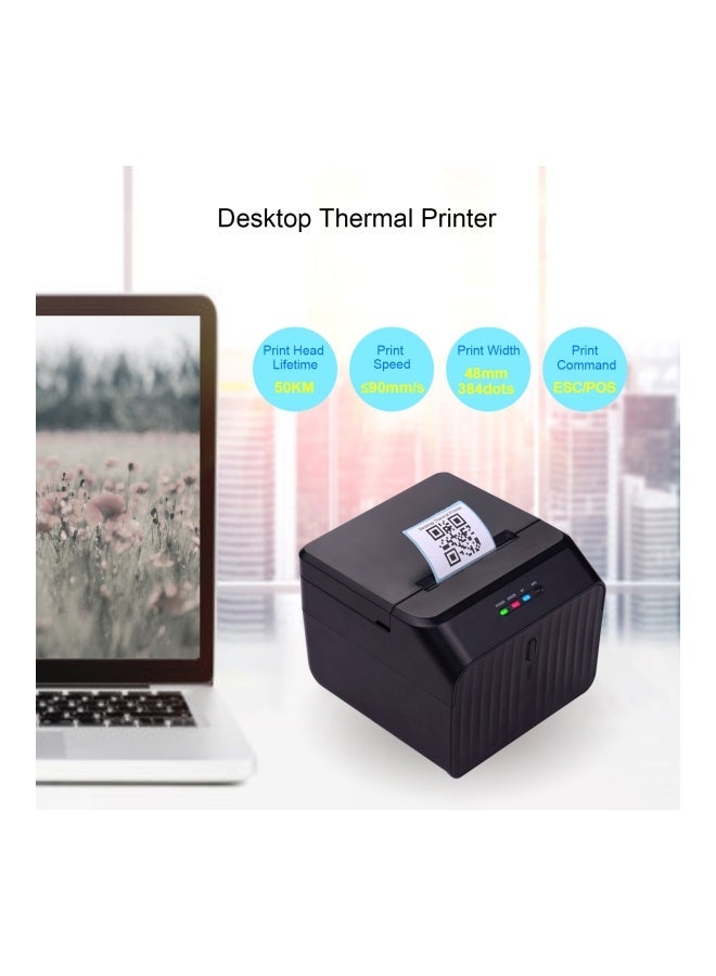 NIBEMINENT Thermal Label Receipt Printer Black - Image 2