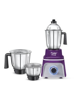 PRESTIGE Prestige 750 Watts Prism Mixer Grinder with 3 Stainless Steel Jars| LED Power Indicator|Flow Breaker Design|Sturdy Handles| Purple and White  - Image 1