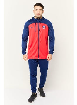 Nike Men 2 Piece Sportswear Fit Long Sleeve Football Tracksuit, Red/Navy  - Image 1