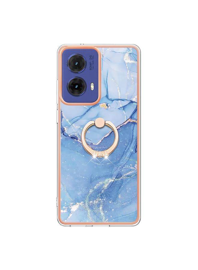 erorex Case For Motorola Moto G85 Electroplating Marble Dual-side IMD Phone Case with Ring - Image 2