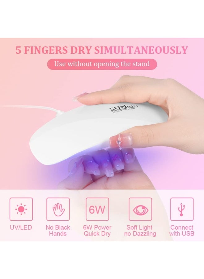 ماركة غير محددة مصابيح أظافر LED صغيرة لتجفيف طلاء الجل - مجفف أظافر UV محمول، أداة وإكسسوار للعناية بالأظافر للنساء والفتيات  - Image 2
