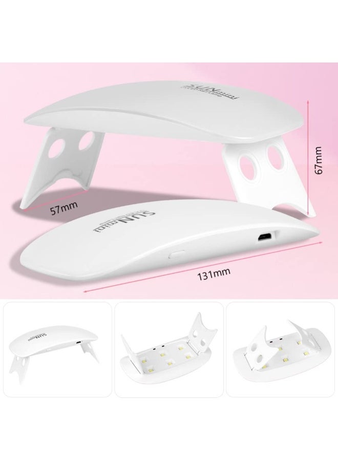 ماركة غير محددة مصابيح أظافر LED صغيرة لتجفيف طلاء الجل - مجفف أظافر UV محمول، أداة وإكسسوار للعناية بالأظافر للنساء والفتيات  - Image 3