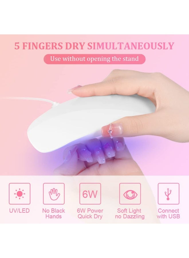 ماركة غير محددة مصابيح أظافر LED صغيرة لتجفيف طلاء الجل - مجفف أظافر UV محمول، أداة وإكسسوار للعناية بالأظافر للنساء والفتيات  - Image 2
