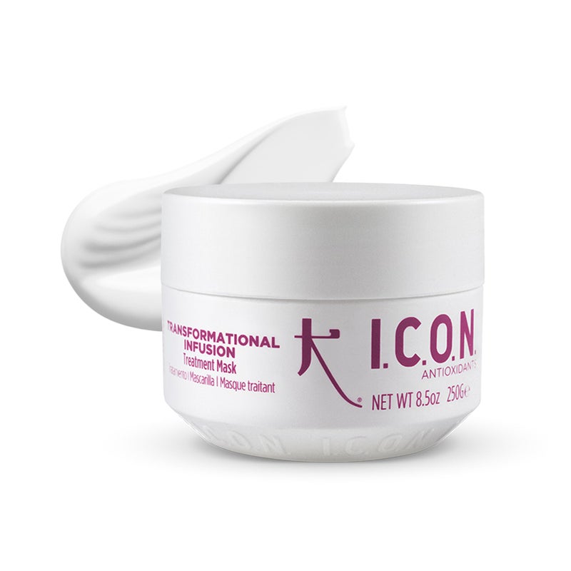I.C.O.N. قناع علاج الترطيب التحويلي من I.C.O.N، يضيف القوة والمرونة، نباتي وخالي من التجارب على الحيوانات، 8.5 أونصة - Image 1