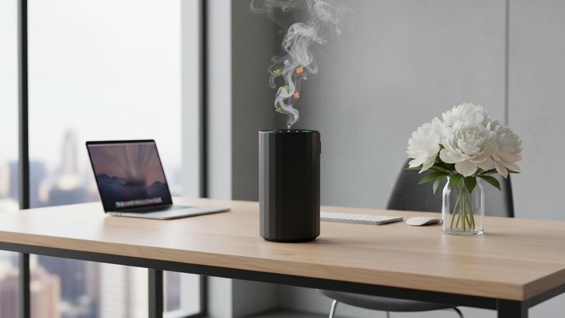 GMSYSW Waterless Essential Oil Diffuser Aromatherapy Scent Diffusers for Home Large Room, Bedroom, Car, Office, Desk, Battery Operated Mini Portable Air Freshener (Black) - Image 2