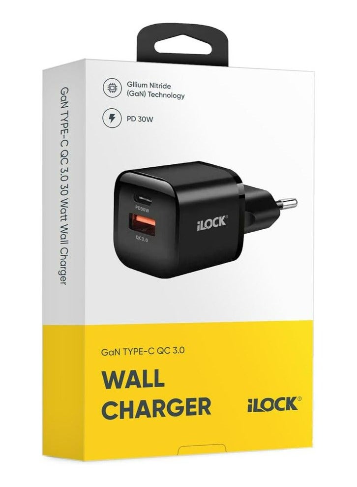 آي لوك Ilock Dual Usb Fast Charger usbc 30W