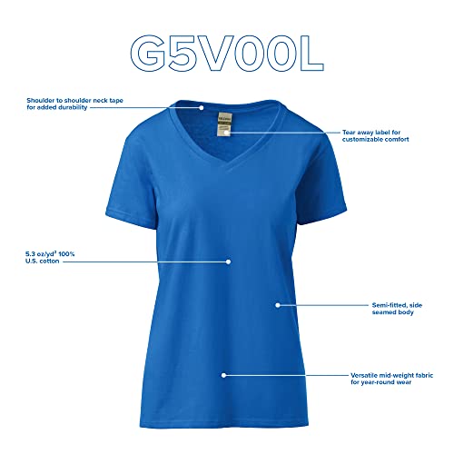 Gildan Women's Heavy Cotton V-Neck T-Shirt, 2-Pack, White, Medium - Image 4