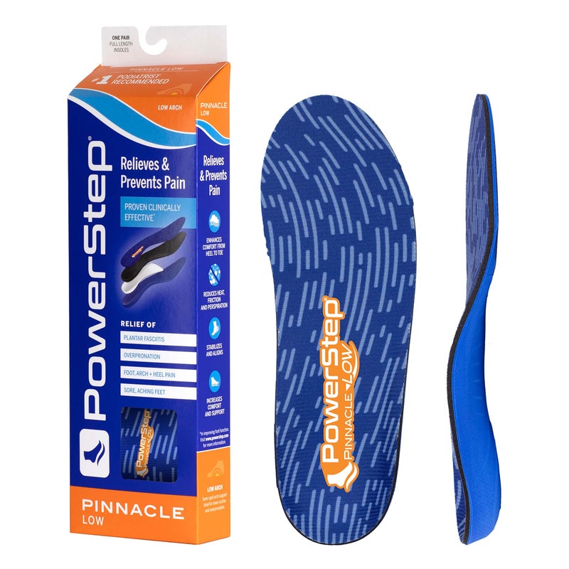 Powerstep Mens Pinnacle Low Insole, Blue/Orange, Men S 5-5.5 / Women S 7-7.5 US - Image 1